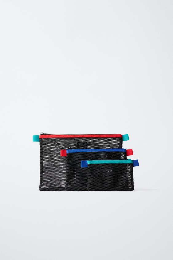 PACK BOLSAS TRAVEL REJILLA - Multicolor de Zara - Imagen 0