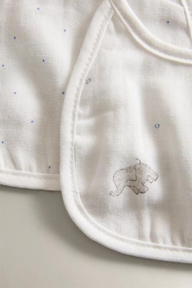 CHILDREN'S ELEPHANT BIB (PACK OF 2) - Oyster-white by Zara - Image 2