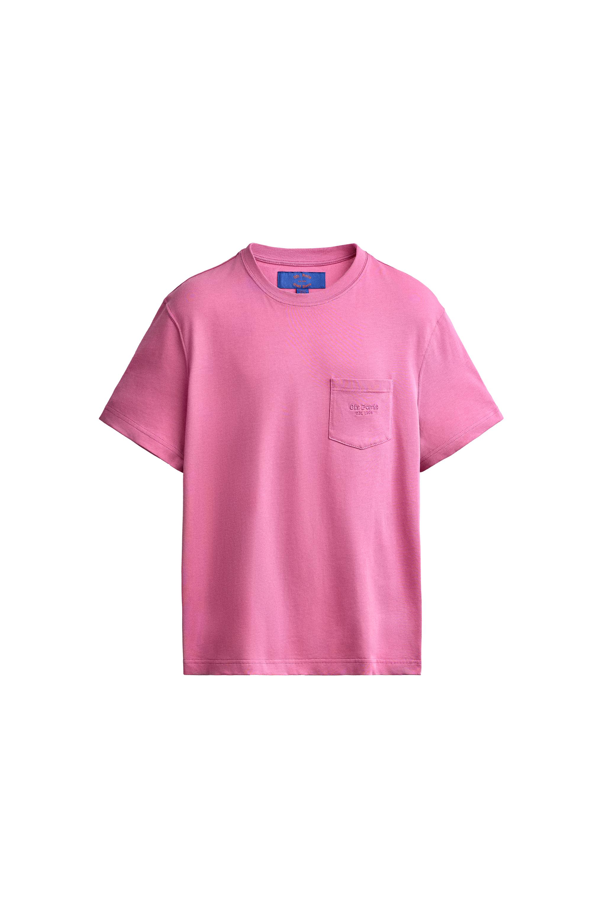 CAMISETA BOLSILLO BORDADO 0FR. PARIS X ZARA