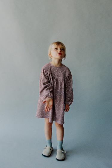 FLORAL DRESS - Dark mauve by Zara