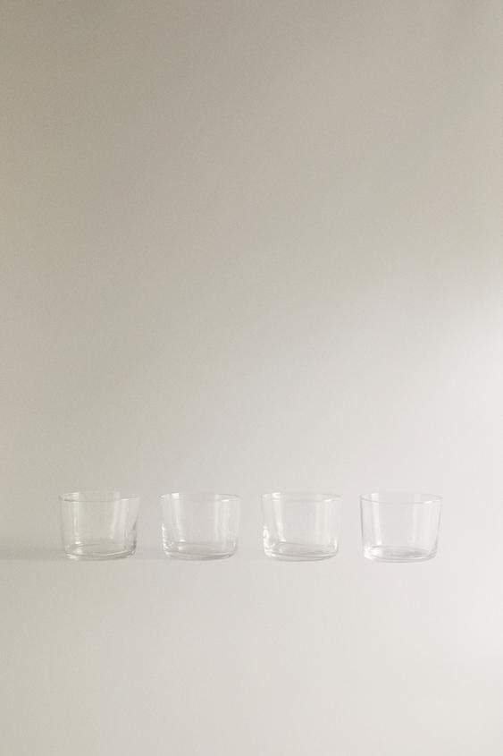 SET OF SHORT GLASS TUMBLERS (SET OF 4)