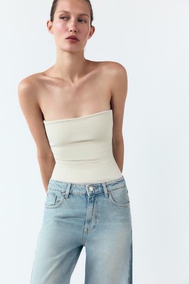 JEAN Z1975 WIDE LEG TAILLE NORMALE CONTRASTE - Bleu clair de Zara - Image 3