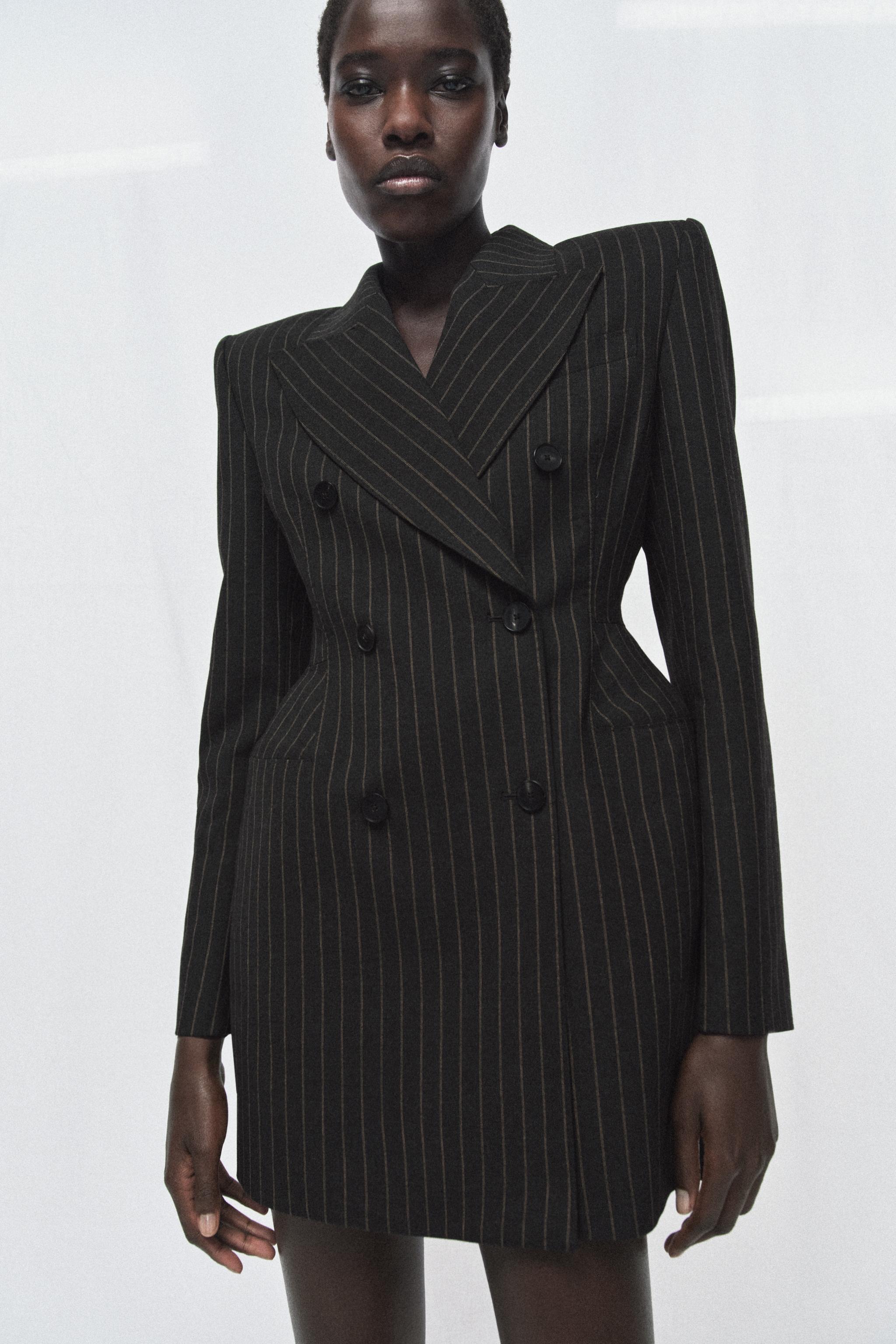 ZW COLLECTION PINSTRIPE BLAZER DRESS