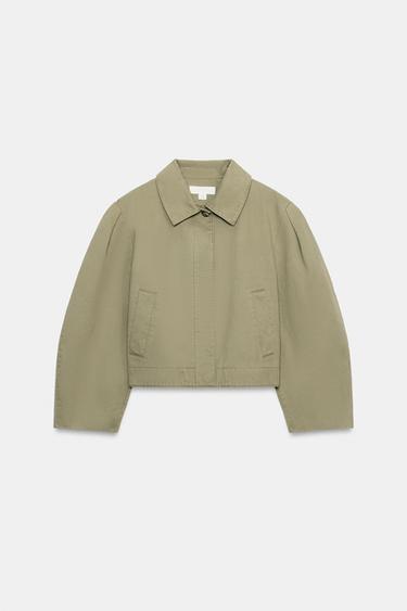 WASHED-EFFECT SHORT JACKET - Khaki by Zara - Image 6