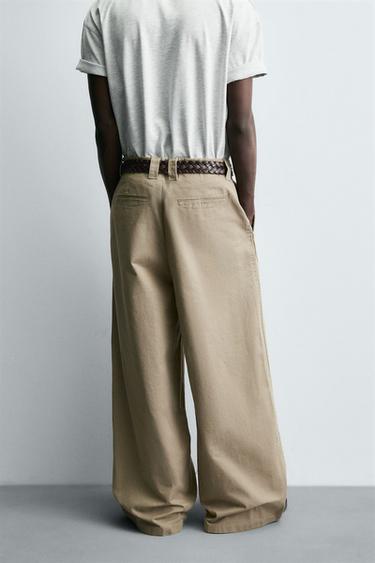 PANTALON CHINO LARGE BAGGY FIT - Beige de Zara - Image 2