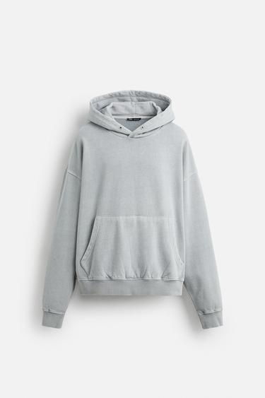 WASHED HOODIE - Anthracite grey by Zara - Image 0