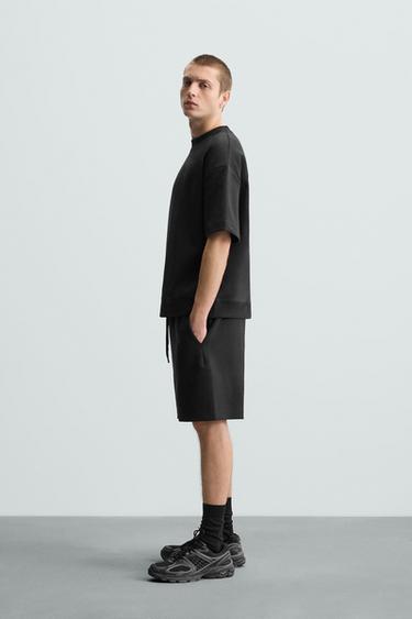 BERMUDA INTERLOCK TÉCNICA - Negro de Zara