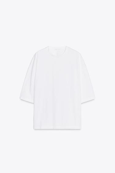 LOOSE FIT T-SHIRT - White by Zara - Image 2