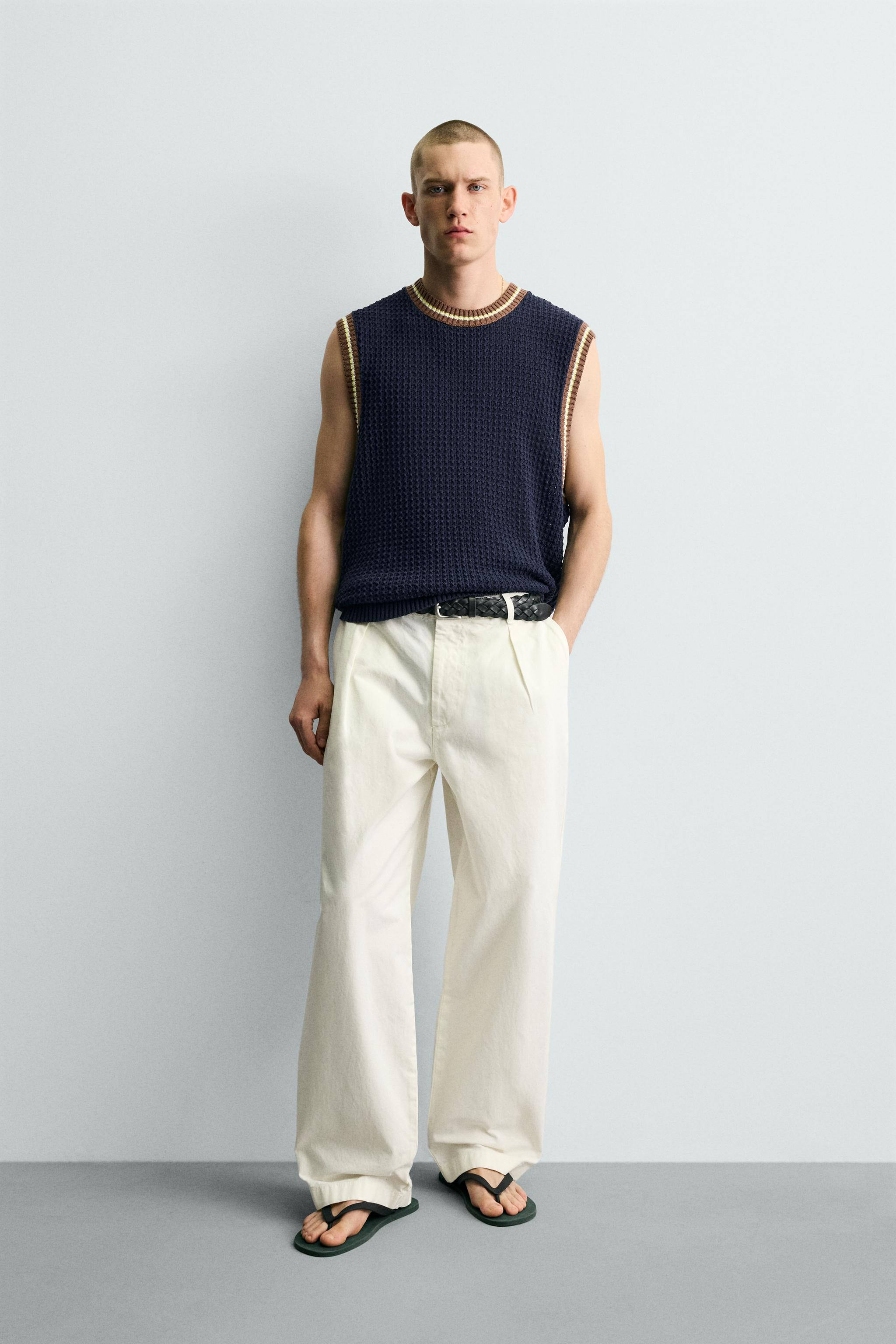 コントラストリブトップスxs / ZARA ZARA ザラ コントラストリブトップス&スカート Mサイズ モノトーン