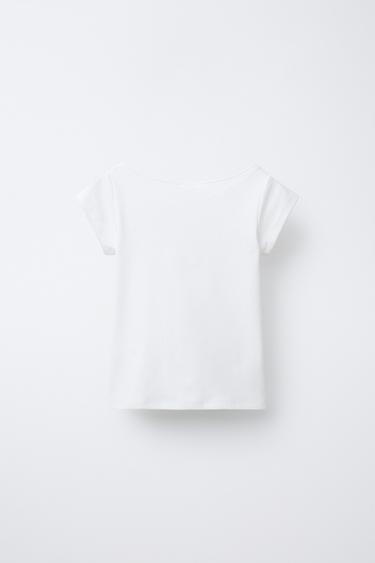 PRINTED T-SHIRT - White by Zara - Image 1