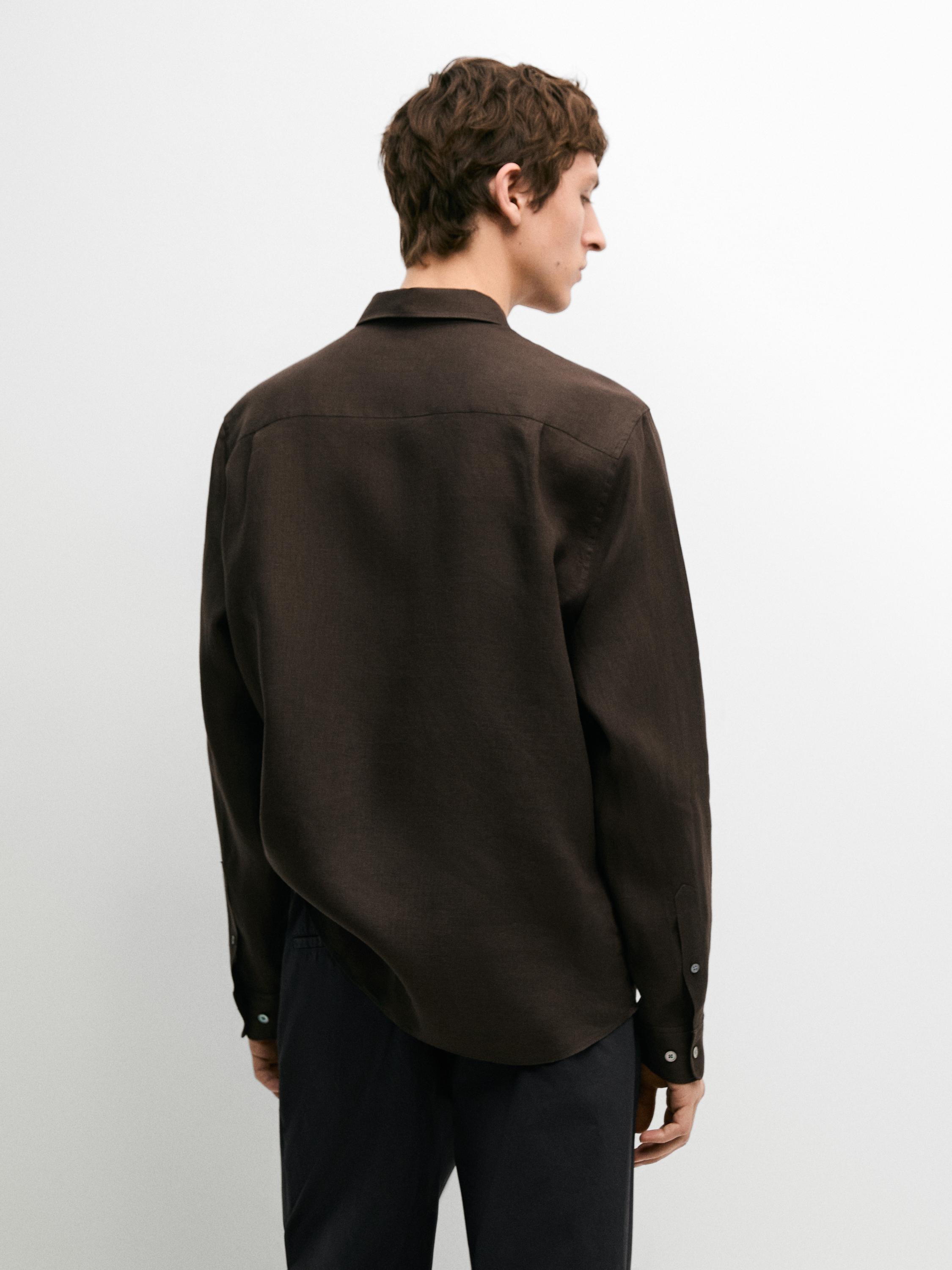Extra fine regular fit linen shirt