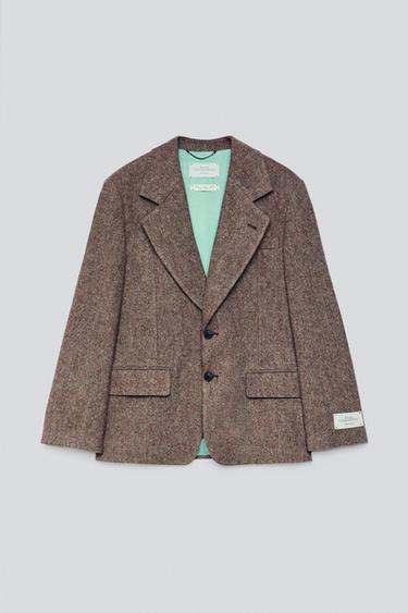 КОСТЮМНИЙ БЛЕЙЗЕР ІЗ 100% ВОВНИ - Бордовий Zara