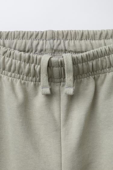 EMBOSSED TEXT INTERLOCK HOODIE AND JOGGERS SET - Beige by Zara - Image 6