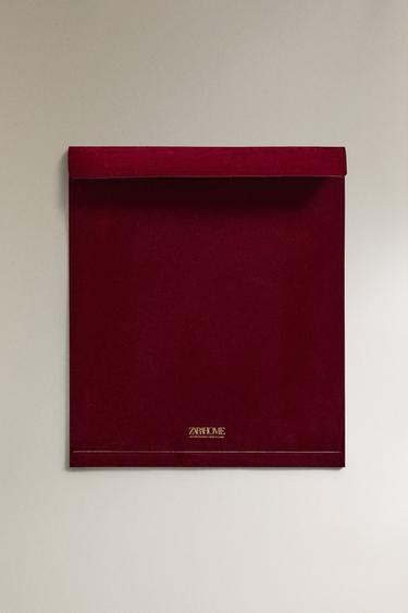 Zara VELVET CHRISTMAS GIFT BAG - Red - Image 0