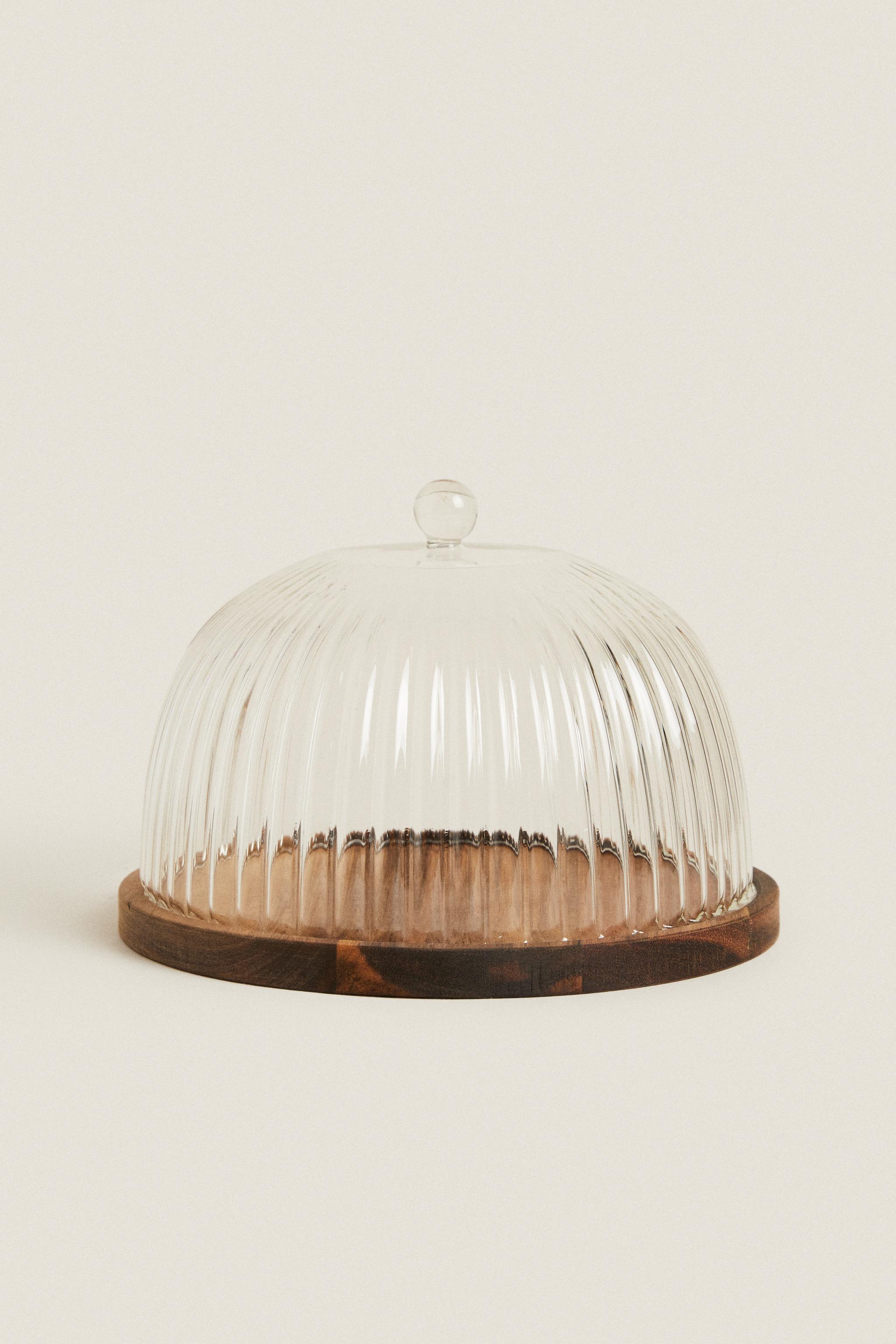 ボロシリケイトガラス ウッド ケーキドーム | ZARA Japan / 日本