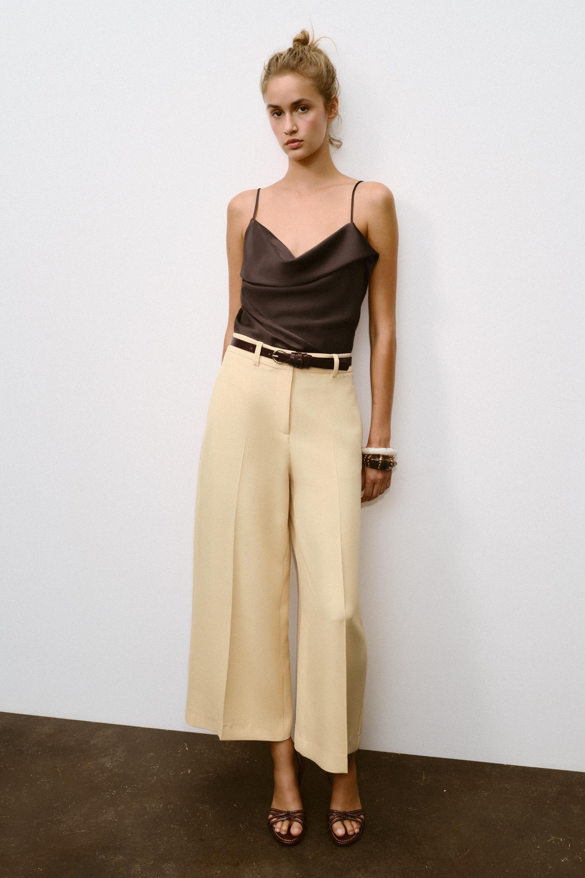 ☆ドイツ発*ZARA*新作*ワイドレッグキュロット/YELLOW☆ ☆ドイツ発*ZARA*新作*ワイドレッグキュロット/YELLOW☆ (ZARA