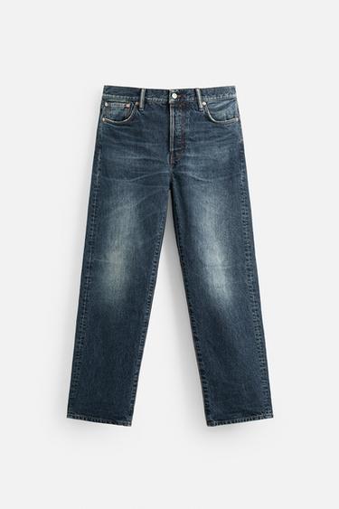 JEANS STRAIGHT FIT ANKLE LIMITED EDITION - Blau von Zara