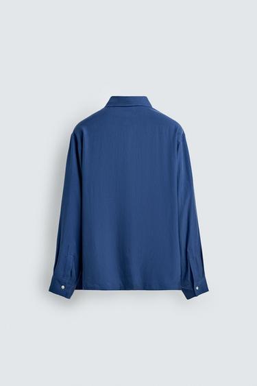 CHEMISE FLUIDE COUPE DÉCONTRACTÉE - Bleu roi de Zara - Image 7