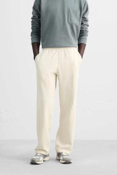 بنطلون JOGGER REGULAR FIT - أبيض مكسور الخاص بـ Zara