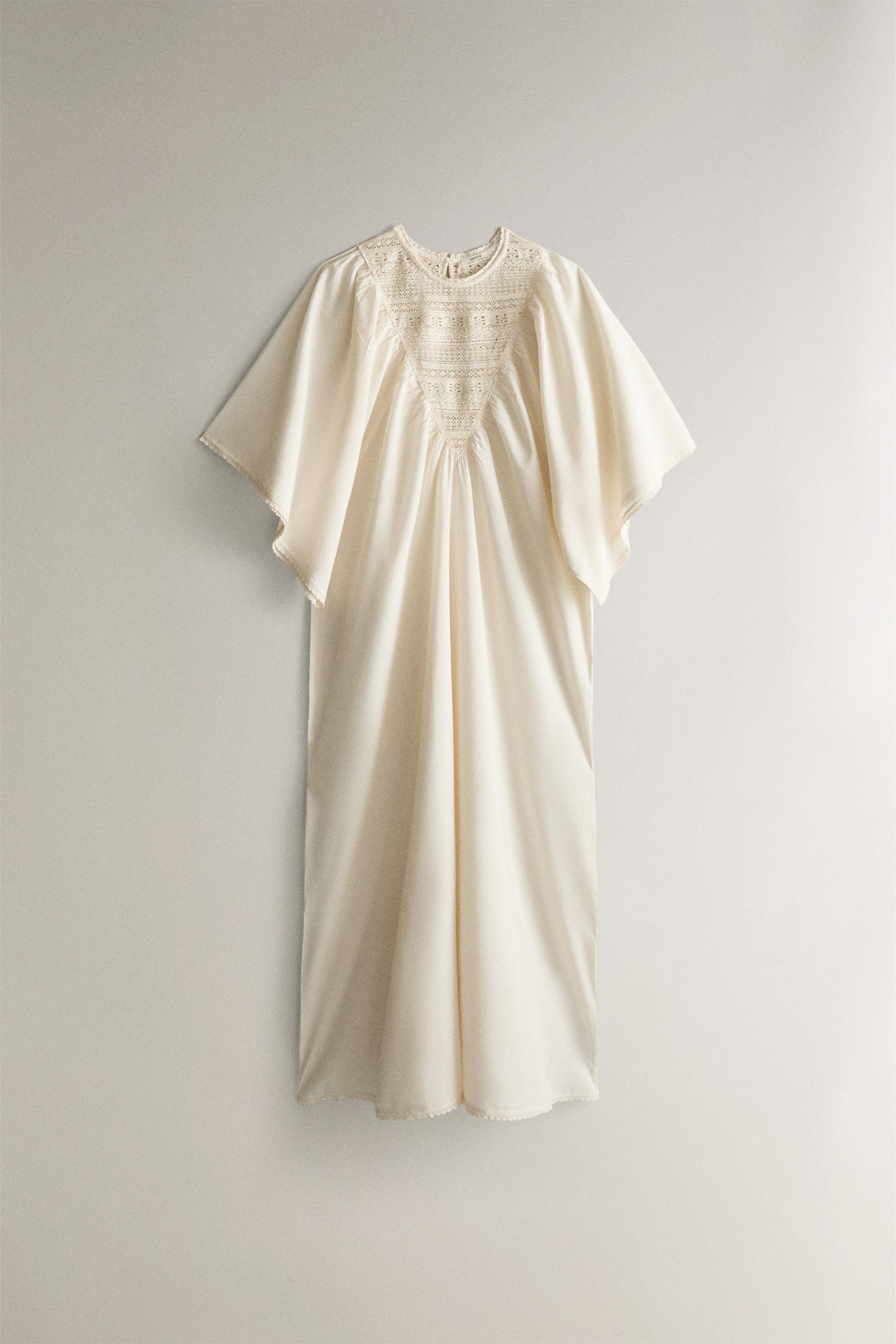 CHEMISE DE NUIT MANCHES DENTELLE