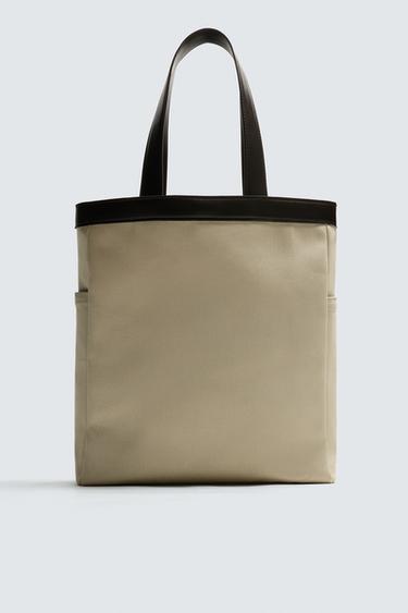 FABRIC TOTE BAG - Beige by Zara