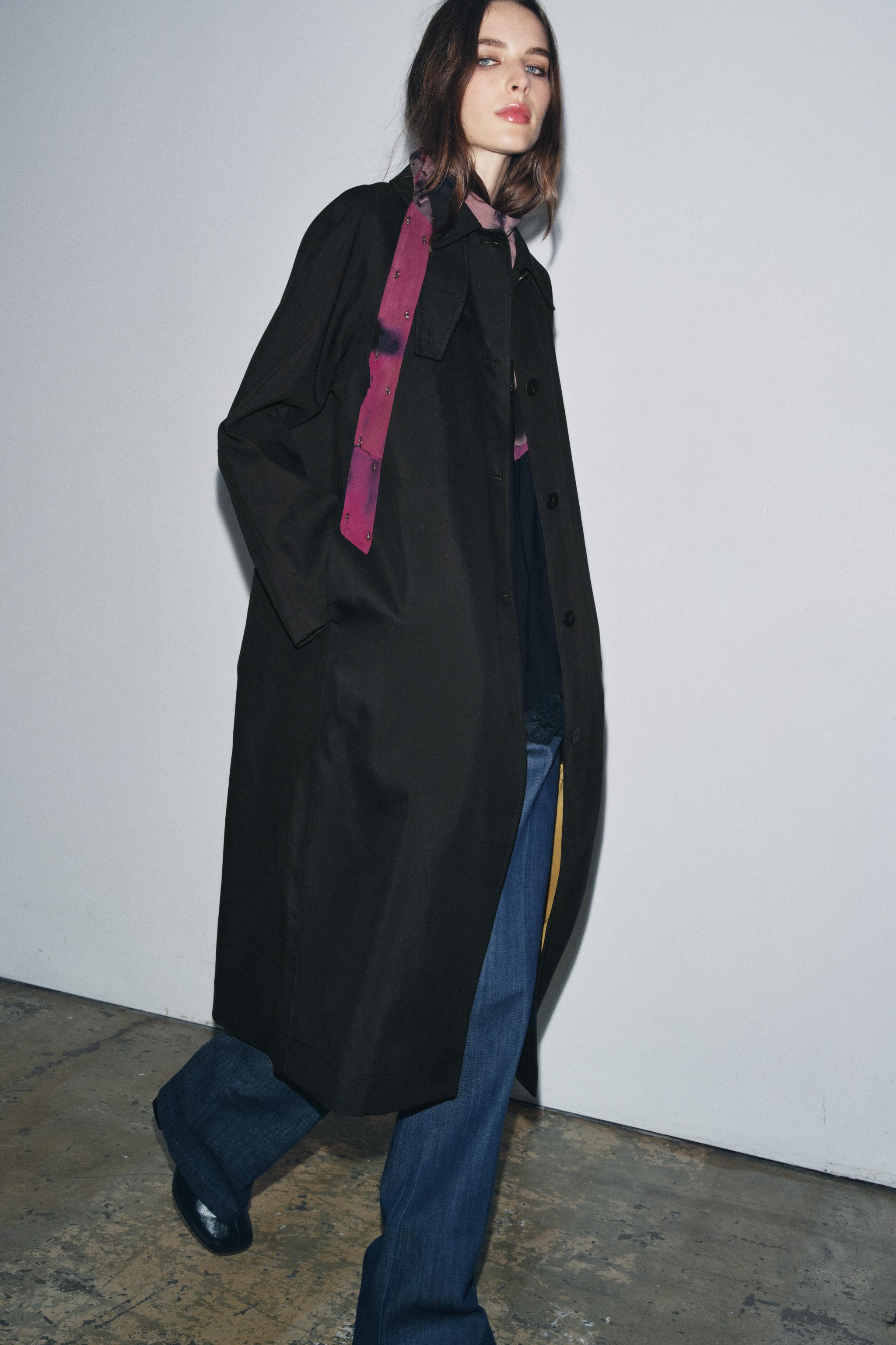 ジャケット・アウター theredthread fur embroidery trench short THEREDTHREAD / ザレッドスレッド】S fur embroidery trench short
