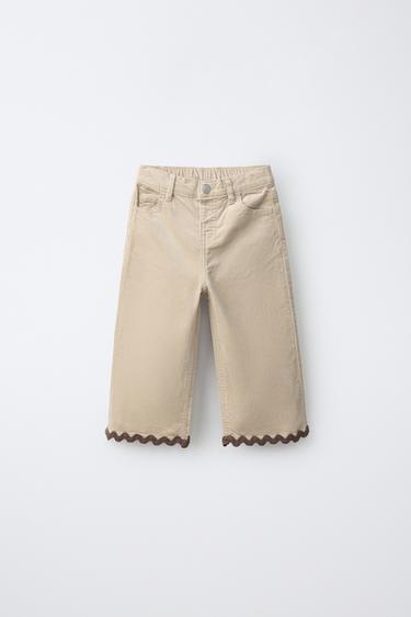 WAVE VELVET CULOTTES - Ecru by Zara