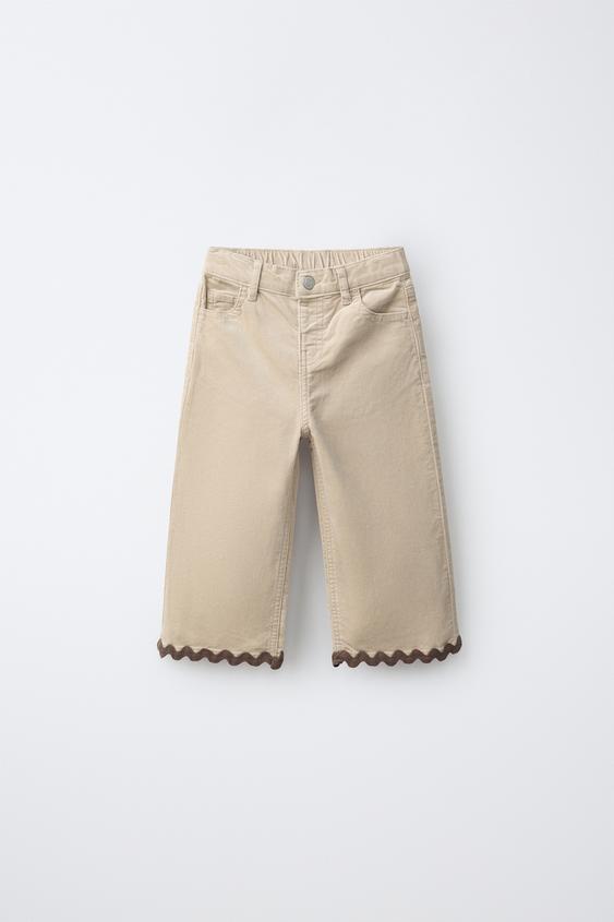 WAVE VELVET CULOTTES - Ecru by Zara - Image 0