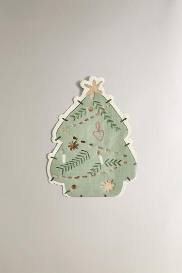 PACK OF CHILDREN'S PAPER CHRISTMAS TREE NAPKINS (PACK OF 20) - Multicoloured by Zara