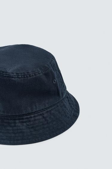 WASHED BUCKET HAT - Navy blue by Zara - Image 4