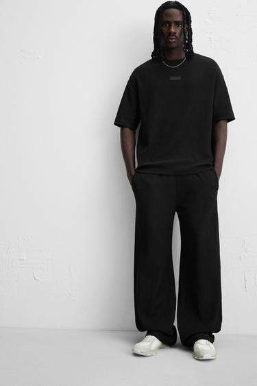 PANTALON DE JOGGING STRUCTURE VERTICALE - Noir de Zara - Image 4