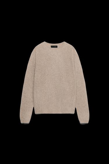 PULLOVER AUS WOLLE UND KASCHMIR MIT LANGEN ÄRMELN - Braun / Braungrau von Zara - Bild 0