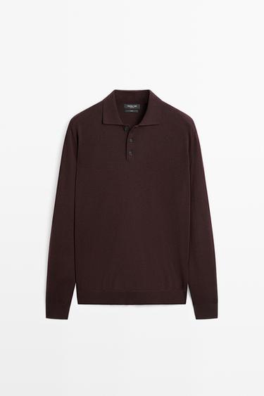 Zara 100% cotton knit polo sweater - TYEFUXIA