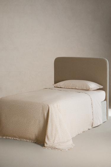 CHILDREN'S FLORAL PRINT FITTED SHEET - Light pink by Zara - Image 1
