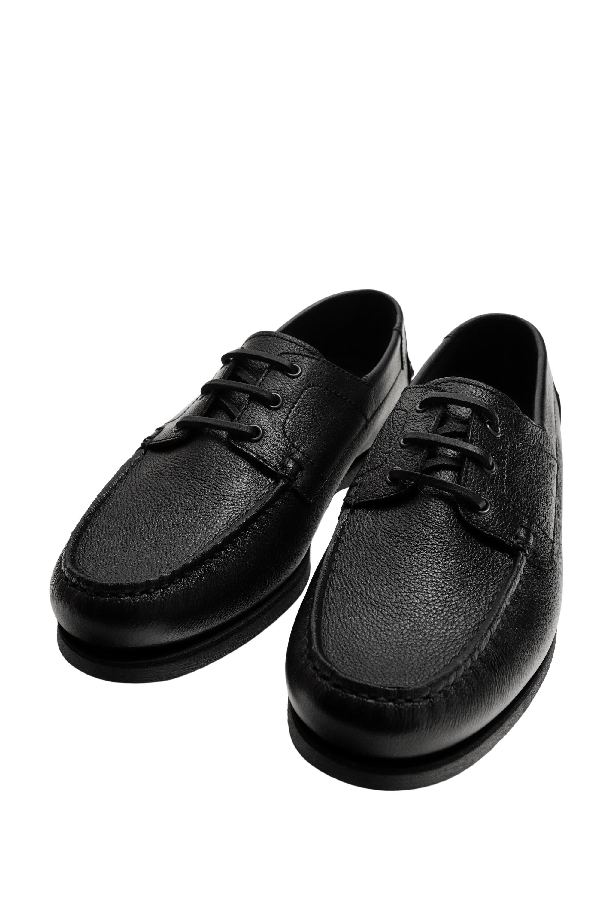 ZARAブラック モカシンデッキシューズ ZARAブラック モカシンデッキシューズ