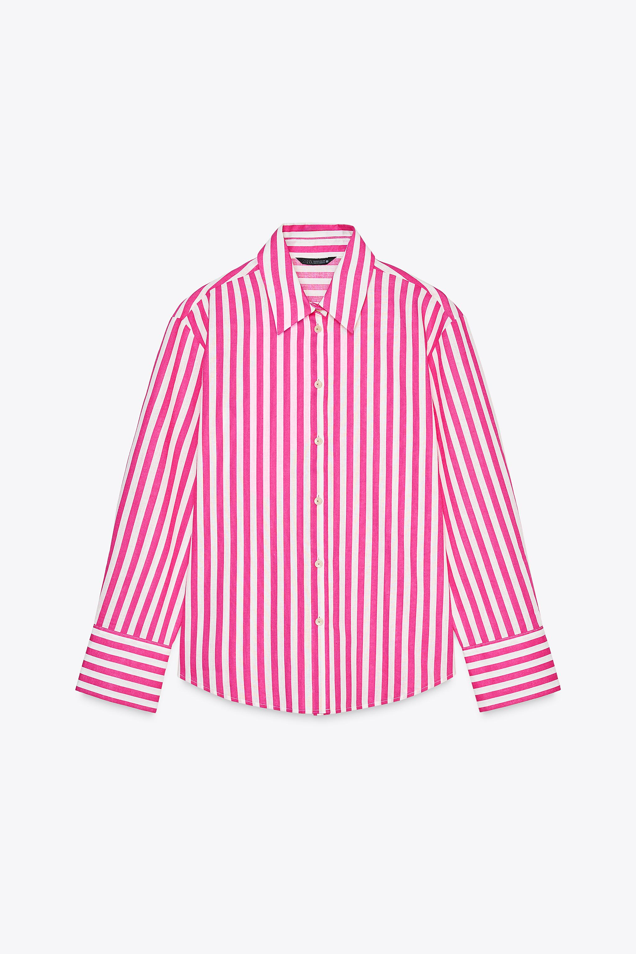 STRIPED LINEN BLEND SHIRT