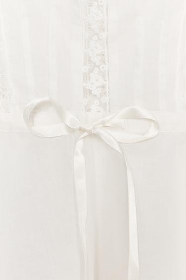 TOP LINGERIE DENTELLE ZW COLLECTION - Écru de Zara - Image 6