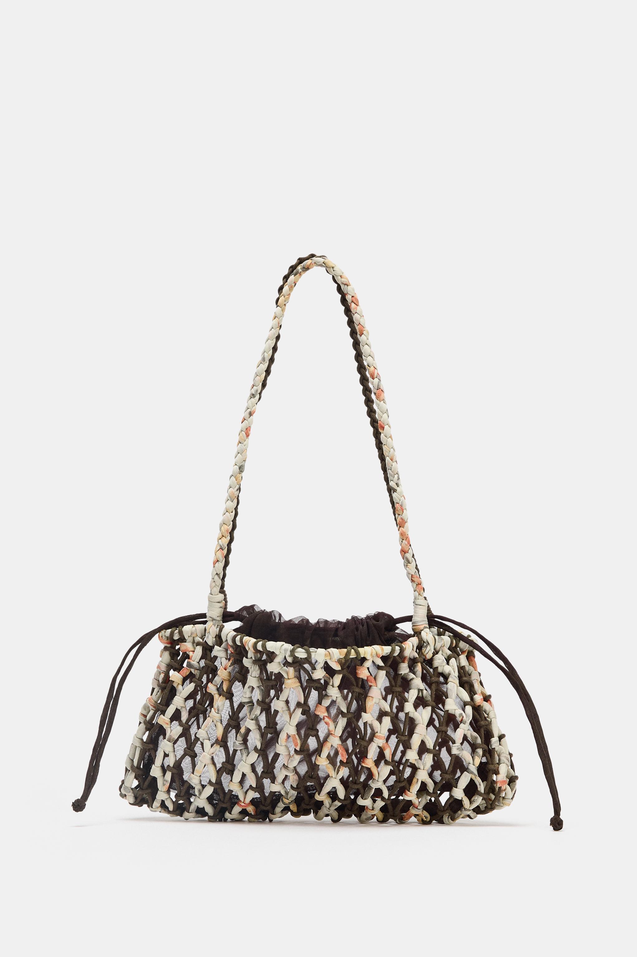 BRAIDED KNIT MINI BAG - Chocolate | ZARA United Kingdom