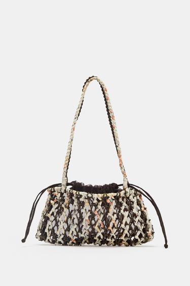 Zara MINI WOVEN BRAIDED BAG - Chocolate - Image 0