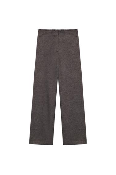 STRAIGHT-LEG HIGH-WAIST TROUSERS - brown vigore by Zara