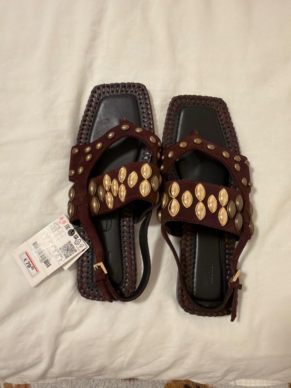 LIMITED EDITION SPLIT SUEDE STRAPPY SANDALS - Image 2