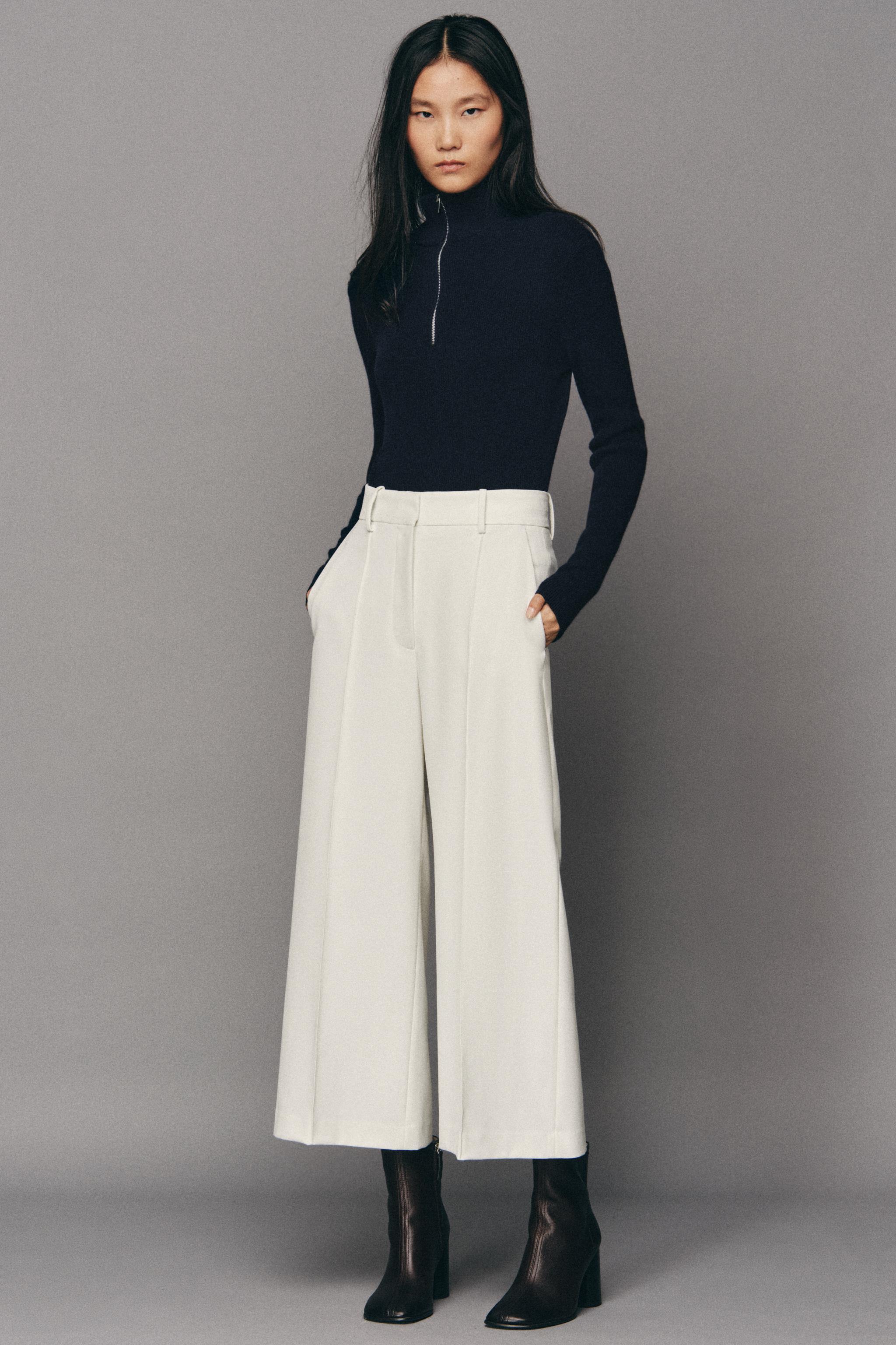 Zara ZW COLLECTION KISA PAÇA PANTOLON görsel 7