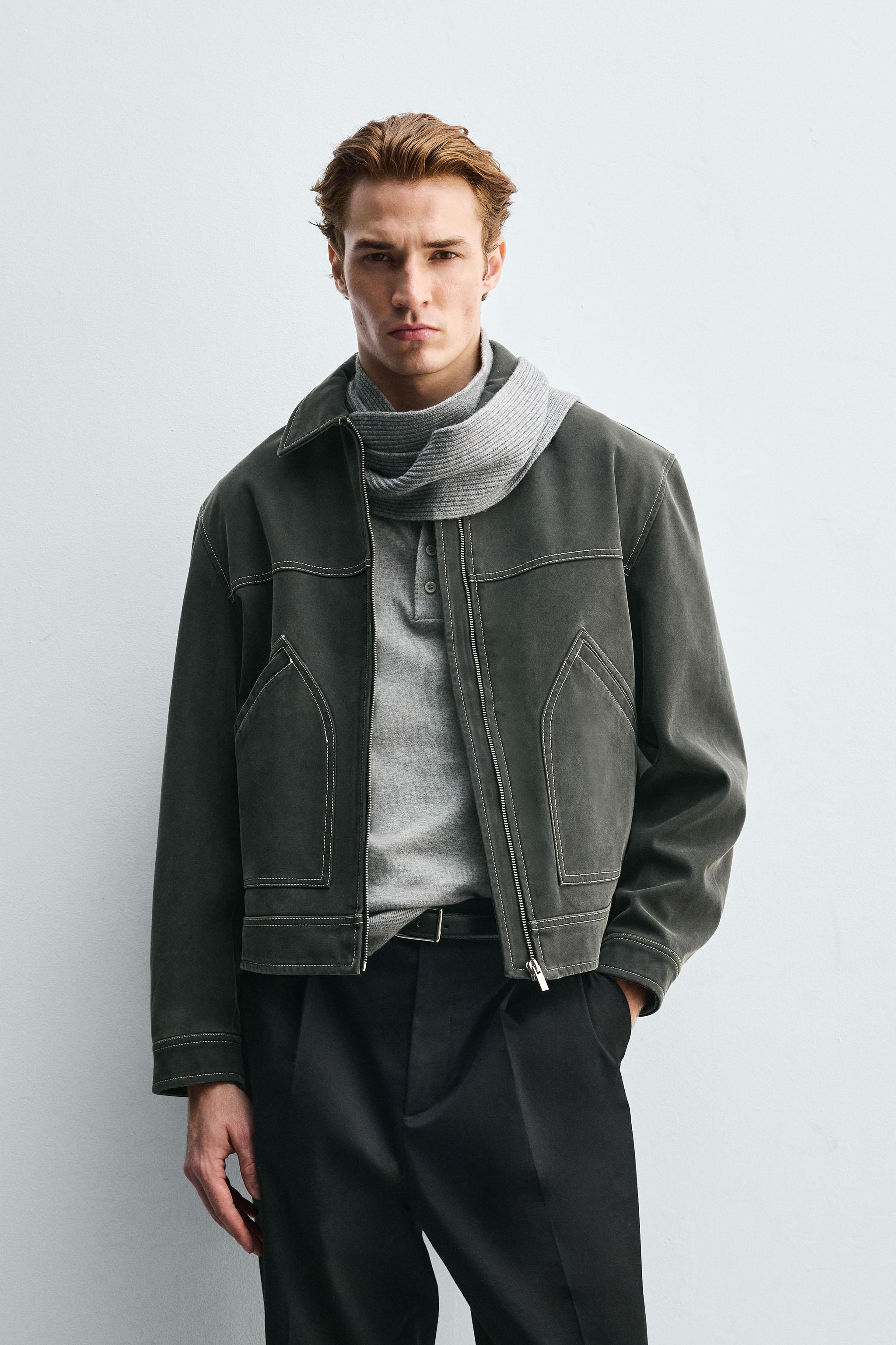 ✨希少 ZARAヤギ皮 スエード レザー ジャケット XL ZARA】 ザラ 美品 ビックサイズ レザージャケット レーシング