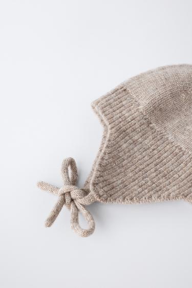 POINTED BEANIE WITH WOOL AND CASHMERE - Tan marl by Zara - Image 2