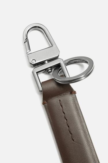 LEATHER KEYRING - Brown by Zara - Image 1