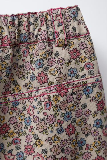 FLORAL BAGGY TROUSERS - Multicoloured by Zara - Image 3
