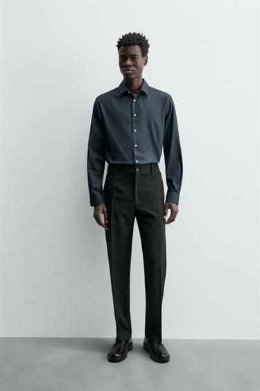 CAMISA SLIM FIT ESTRUCTURA - Marino de Zara - Imagen 0
