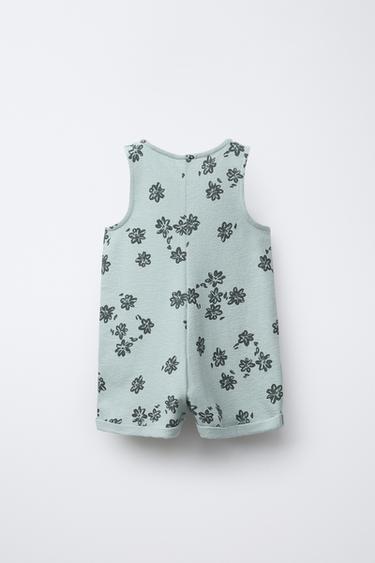 COMBI-SHORT COURT À FLEURS - Vert d'eau de Zara - Image 1