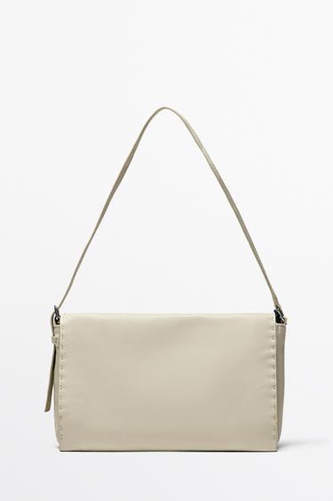 Bolso bandolera detalle pespunte piel napa -  de Zara - Imagen 0