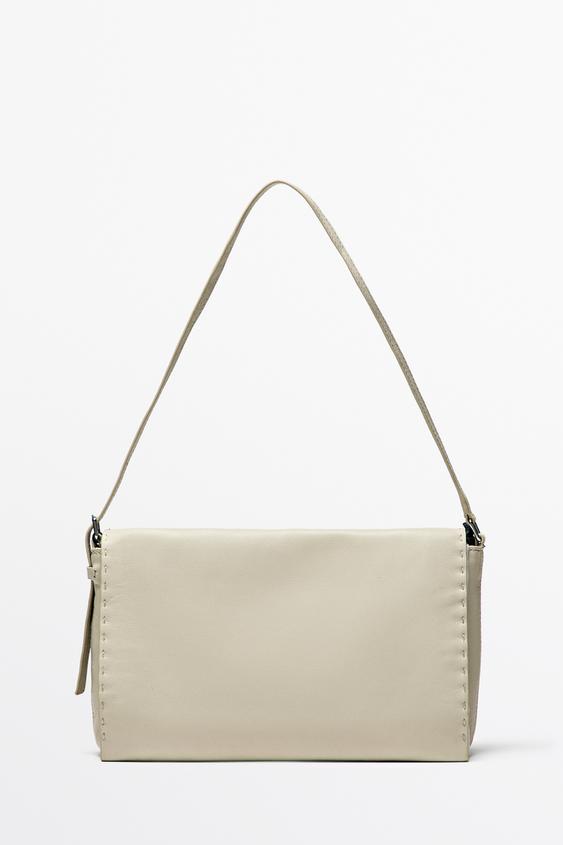 Zara Nappa leather mini bag with stitch detail -  - Image 0